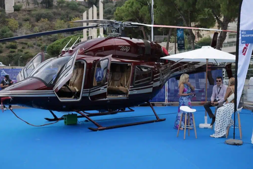 Helicopter At The Monaco Yacht Show 2017