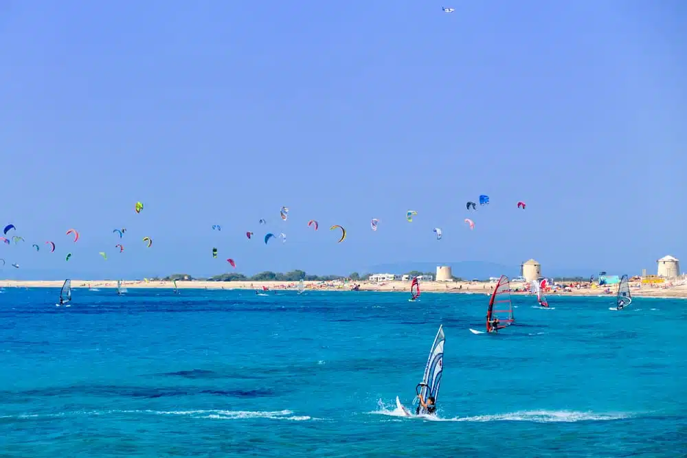 Lefkada Is Filled With Colourful Kites As Kite Surfers Take Over This Popular Spot For Yacht Charter In Greece.