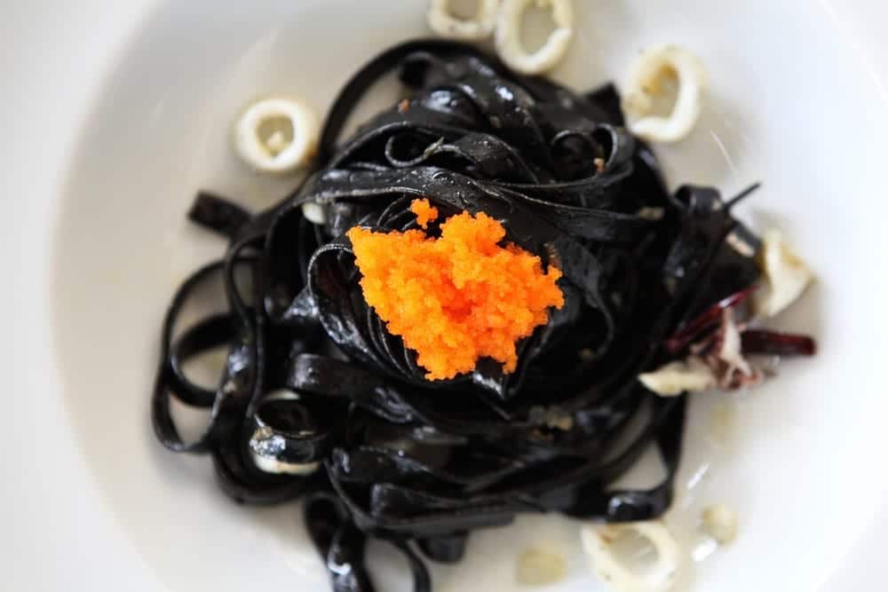 Black Squid Pasta Beautifully Plated